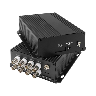 8 puertos convertidor de fibra óptica digital analógica CCTV monitoreo de vídeo coaxial DC5V