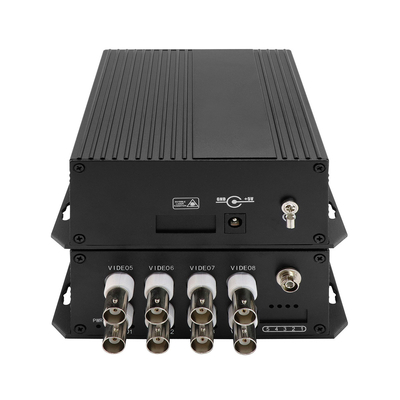 8 puertos convertidor de fibra óptica digital analógica CCTV monitoreo de vídeo coaxial DC5V