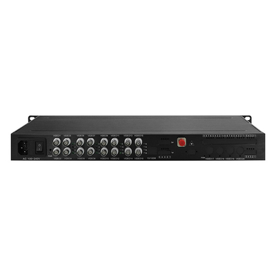 1080P 4K AHD CVI TVI Video Convertidor de medios de comunicación Digital Extensor óptico 1U Estante 16 puertos