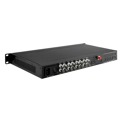 1080P 4K AHD CVI TVI Video Convertidor de medios de comunicación Digital Extensor óptico 1U Estante 16 puertos