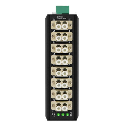 Módulo de derivación de fibra óptica multimodo Conector LC de puerto 8 DIN Montado 12V 24V CE