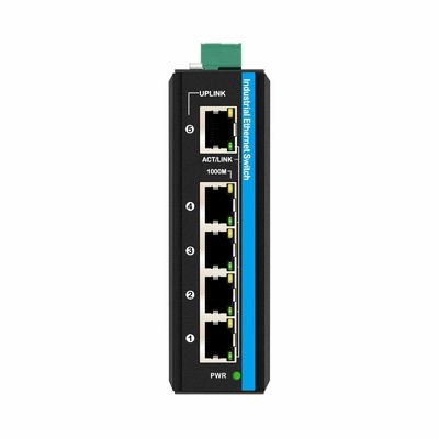 Interruptor PoE industrial con energía solar de 5 puertos Gigabit no administrado con amplificador de voltaje incorporado para CCTV y redes exteriores