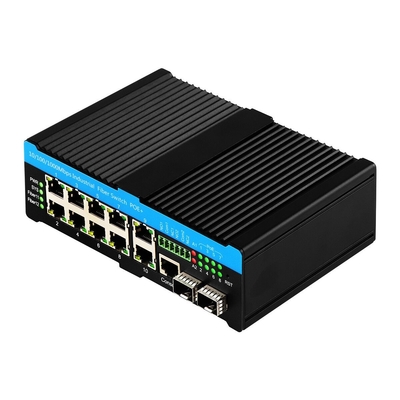 8 puertos 2.5G Interruptor industrial de POE, Interruptor de red de 90w POE++ administrado
