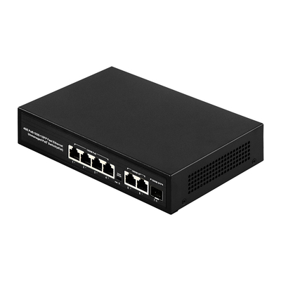 6 puertos Comutador POE de 48V con 1000Mbps Puertos IEEE 802.3 con conexión Ethernet Apto para cámara IP POE