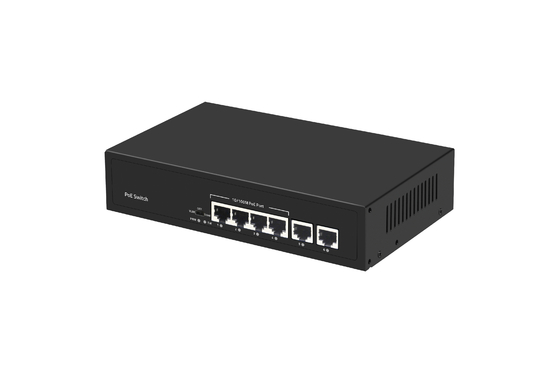 6 puertos de red POE Interruptor de 48V con 100Mbps Puertos IEEE 802.3 con interruptor de red