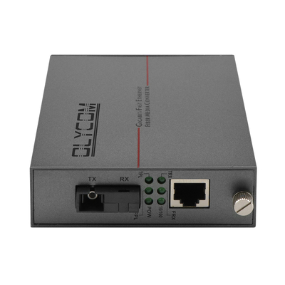 Convertidor de medios PoE Ethernet rápido Fibra de modo único de 30W Ingreso no administrado de presupuesto DC48V