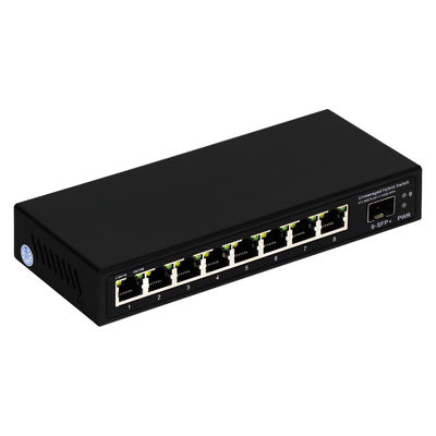 9 puertos no administrados 2.5G Ethernet Switch con 10G puerto SFP de enlace ascendente y 60Gbps de ancho de banda de plano trasero