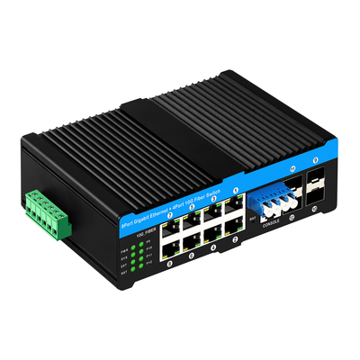 Puertos 4*10G Sfp+8*10/100/1000mbps 12 Puertos administrados 10G Conmutador óptico de derivación Poe