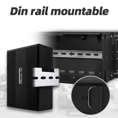 12 puertos 10/100/1000mbps conmutador din-rail poe no administrado 4 puertos SFP+ 8 puertos RJ45 conmutador ethernet