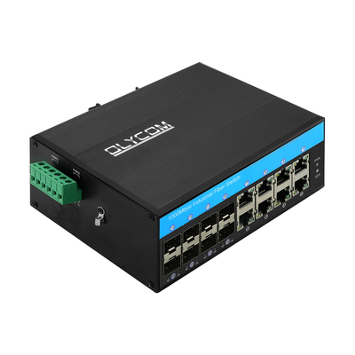 16 puertos con soporte de interruptor de poE de gigabit de conexión a Ethernet din-rail para el sistema de CCTV