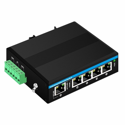 5 puertos con conmutador Gigabit POE+ conmutador E-Mark conmutador Ethernet DC48V con doble entrada de energía conmutador din-rail