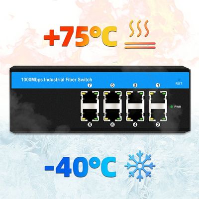 Conmutador Ethernet Industrial Gigabit de 8 puertos E-Mark para redes de vehículos y automatización industrial