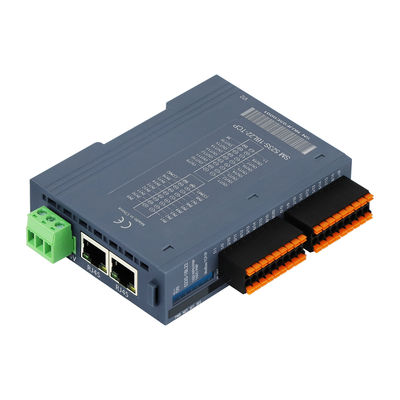 Modbus TCP/IP Módulo de E/Slave 24VDC 2 RJ45 16 Puerto DI DO Din Rail NPN Conexión PNP