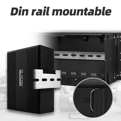 Interruptor administrado Gigabit con 12 puertos de Ethernet 4SFP+8RJ45 DIN-Rail entrada de potencia dual