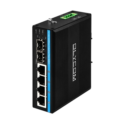 Interruptor Ethernet administrado ERPS de Gigabit 2SFP+4RJ45 Interruptor de red Din-rail con salida PoE