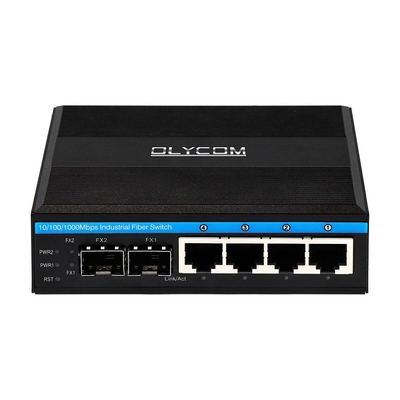 Interruptor Ethernet administrado ERPS de Gigabit 2SFP+4RJ45 Interruptor de red Din-rail con salida PoE