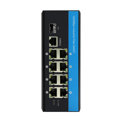 8 puertos RJ45+1*SFP L2 Interruptor Ethernet Gigabit Administrado IP40 Interruptor Poe de entrada de potencia doble
