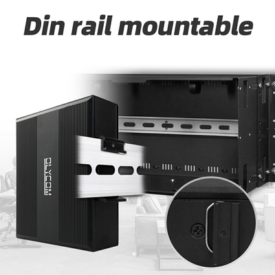 Interruptor de red industrial Poe de 5 puertos DC12/24/48V Entrada 1SFP+4RJ45 Interruptor Ethernet de Gigabit