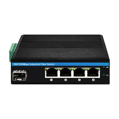 Interruptor PoE con energía solar de 4 puertos 100/1000M Fibra de 120 W Dual DC12V/DC24V/DC48V Entrada CE