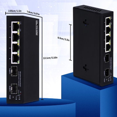 Interruptor Ethernet 10g sin administrar 4 puertos 2.5G con puertos 10G SFP+