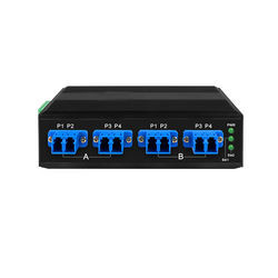 2*2B Interruptor de derivación óptica industrial LC/SC Conector SM/MM DC24/48V Entrada