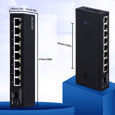 Interruptor Ethernet 10G Interruptor de red no administrado 8*2.5G Puertos SFP RJ45+1*10G