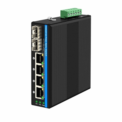 6 puertos Gigiabit interruptor Ethernet no administrado Din interruptor de red ferroviaria DC12V/24V Entrada