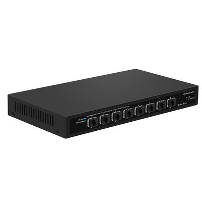 Switch de fibra SFP+ no gestionado de 8 puertos 10G, auto-adaptable 1G/2.5G, DC12V, OEM disponible