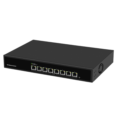 Interruptor Ethernet 10G montado en rack sin administrar con entrada de energía AC100V-240V y compatibilidad 1G/2.5G/5G