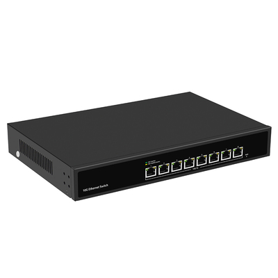 Interruptor Ethernet 10G montado en rack sin administrar con entrada de energía AC100V-240V y compatibilidad 1G/2.5G/5G