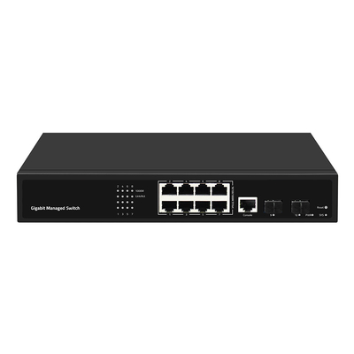 8 puertos Gigabit Switch de red gestionado basado en Realtek AC Input SFP Fiber Uplink