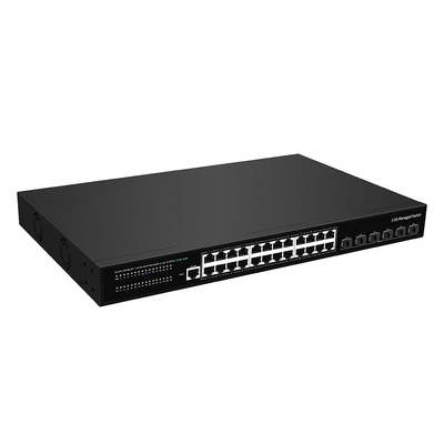 24 puertos 2.5G Ethernet L3 Switch administrado con 10G Fibra de conexión ascendente Entrada AC única