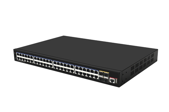 48 puertos 10G Poe Switch L3 Switches Ethernet administrados con puertos Poe de 48 * gigabit + 4 * 10G Sfp + puertos