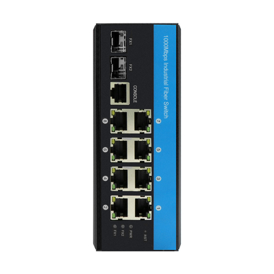 8 puertos con interruptor Ethernet industrial capa 2 con interruptor administrado DC12/24/48V Entrada de potencia doble