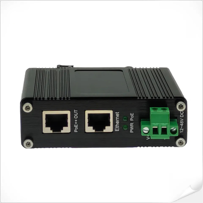 Inyector industrial de 90W 802.3bt PoE++ Gigabit DC12V DC24V DC48V Entrada de tamaño pequeño