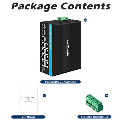8 puertos Gigabit Managed Poe Switch Interruptor Ethernet industrial con 2SFP+8 RJ45