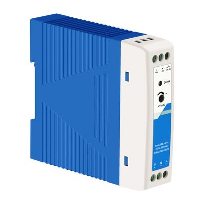 Fuente de alimentación Din de 12V 20W 1.67A Plástico AC/DC Entrada CE UL Listada Grado Industrial