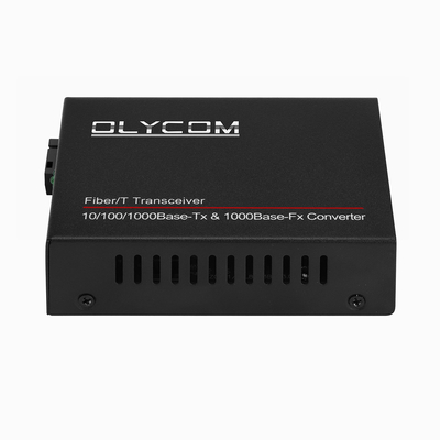 Convertidor de Ethernet de fibra óptica rápida 10/100M Transceptor bidireccional de modo único SC a RJ45 20 km