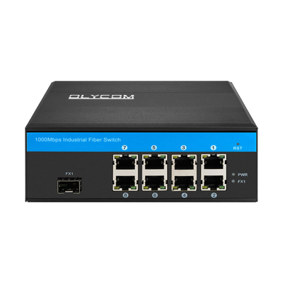 8 puertos conmutador Gigabit Industrial Ethernet conmutador IP40 OEM fábrica