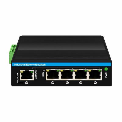 5 puertos E-Mark Conmutador Ethernet industrial certificado con protección contra sobretensiones de 6KV y velocidad de red Gigabit