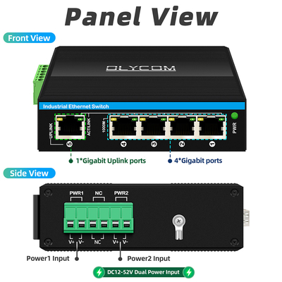 Interruptor de 5 puertos Gigabit E-Mard Certificado Interruptor Ethernet Industrial