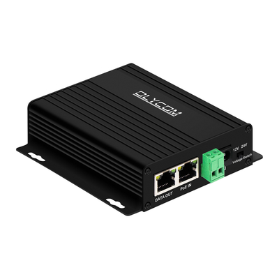 Gigabit 30W PoE Splitter con salida DC12V/24V conmutable para cámaras de seguridad, puntos de acceso inalámbricos y sistemas de control de acceso.