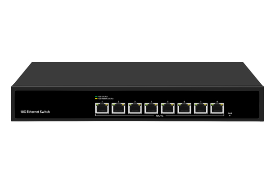8 puertos 10G Ethernet Switch 8*10G puertos Ethernet soporte 100/1000M/2500M/5G/10G