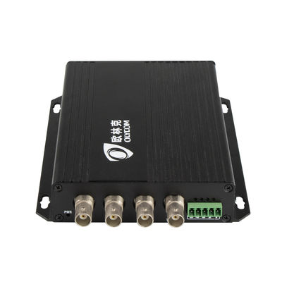 Convertidor óptico de video de 4 canales de definición estándar analógica BNC a fibra con RS485 20KM