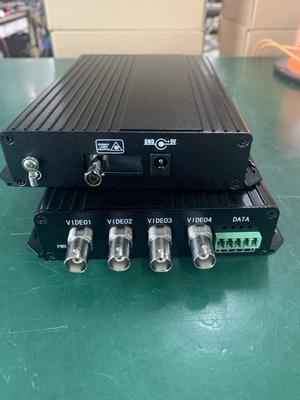 Convertidor óptico de video de 4 canales de definición estándar analógica BNC a fibra con RS485 20KM