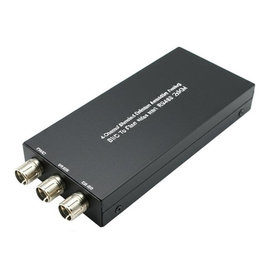Convertidor óptico de video de 4 canales de definición estándar analógica BNC a fibra con RS485 20KM