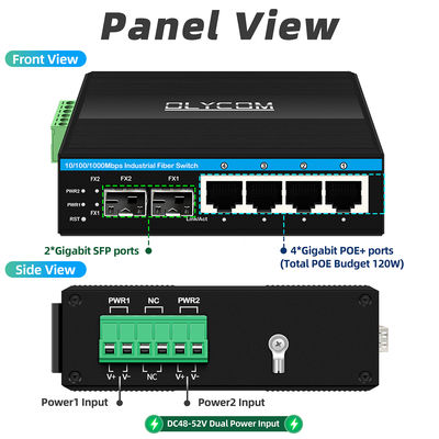 Realtek Chipset ERPS Managed Ethernet Switch Poe Switch Support Af/at/bt 120W for Cctv Security