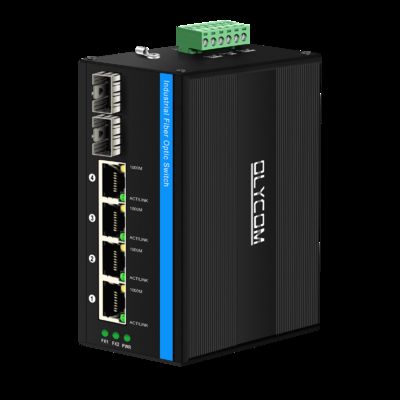 Switch PoE Solar de 6 Puertos Entrada DC12-48V Presupuesto de Potencia de 120W Switch Ethernet Industrial para Sistemas de Energía Solar, CCTV, Seguridad y VoIP