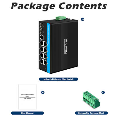 Interruptor Ethernet gestionado robusto Conjunto de chips Vitesse 2 SFP 8 RJ45 Interruptor Ethernet industrial con gestión SNMP