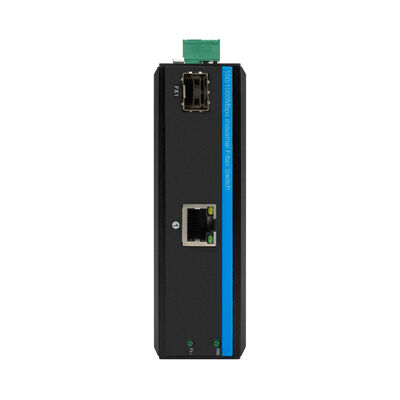Convertidor de medios Ethernet industrial con función POE y montaje en riel DIN/pared para transmisión estable en entornos exteriores hostiles